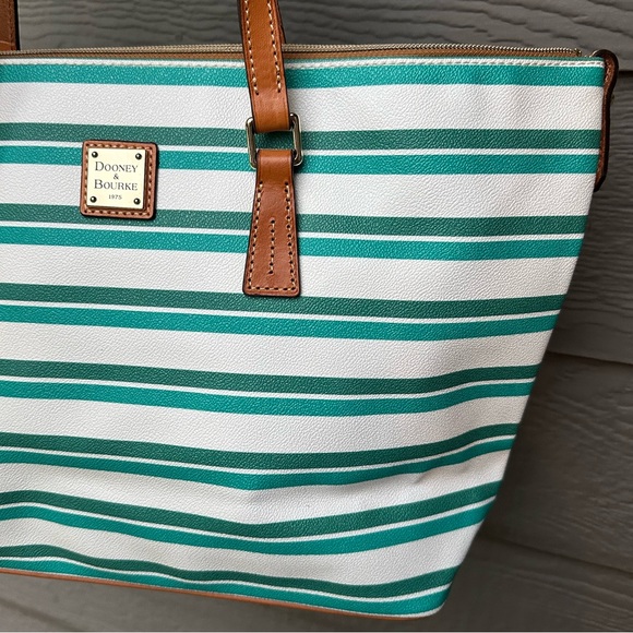 Dooney & Bourke Striped Tote - Picture 1 of 12